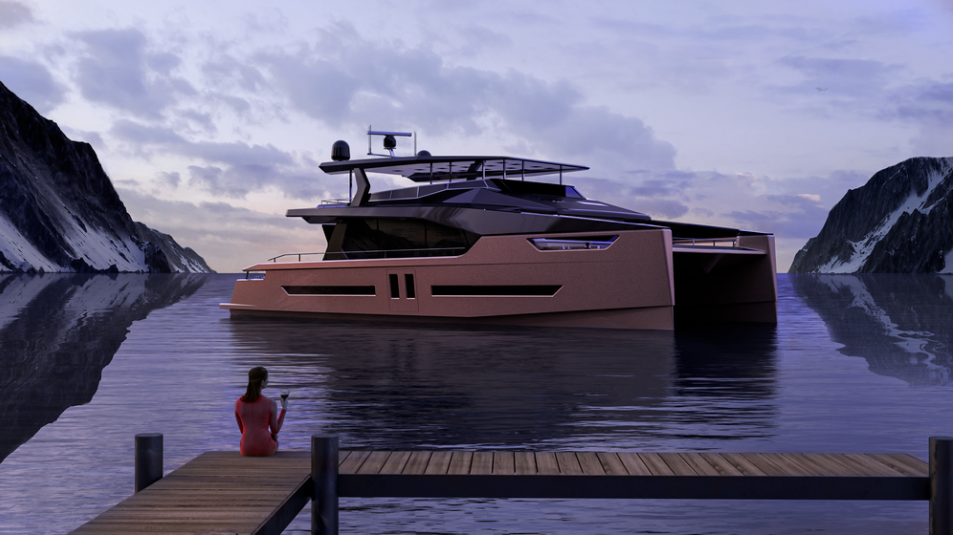Alva Yachts apresenta o Ocean Eco 90 H2: catamarã de 90 pés movido por fontes sustentáveis